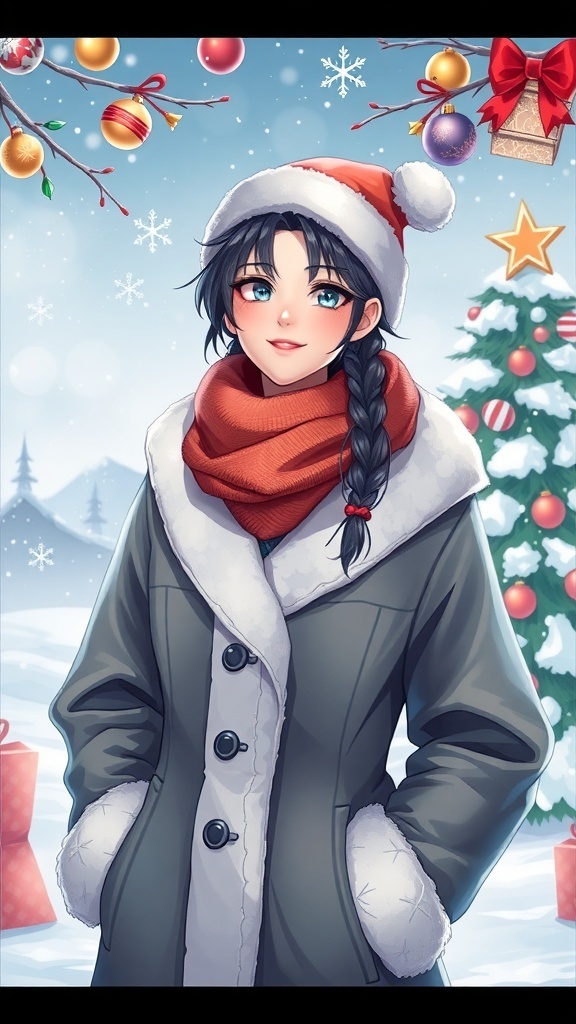 Xie Lian Christmas Profile Picture Recipe Xie Lian in a winter setting with Christmas decorations, perfect for a holiday profile picture.